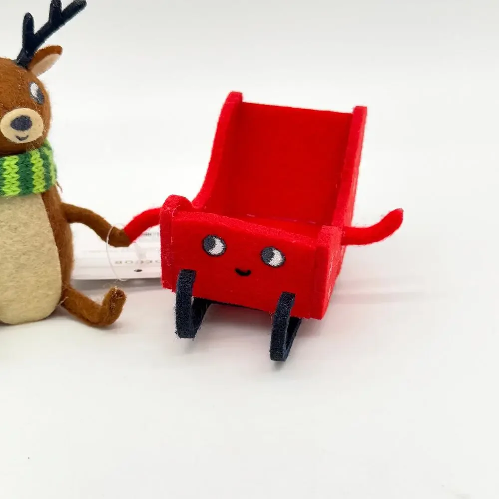 2024 Target Wondershop Duo Reindeer And Red Sleigh Christmas Winter NEW